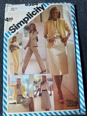 Simplicity Misses Skirt Pants Shirt Coat Sewing Pattern Size 14 6364 Uncut